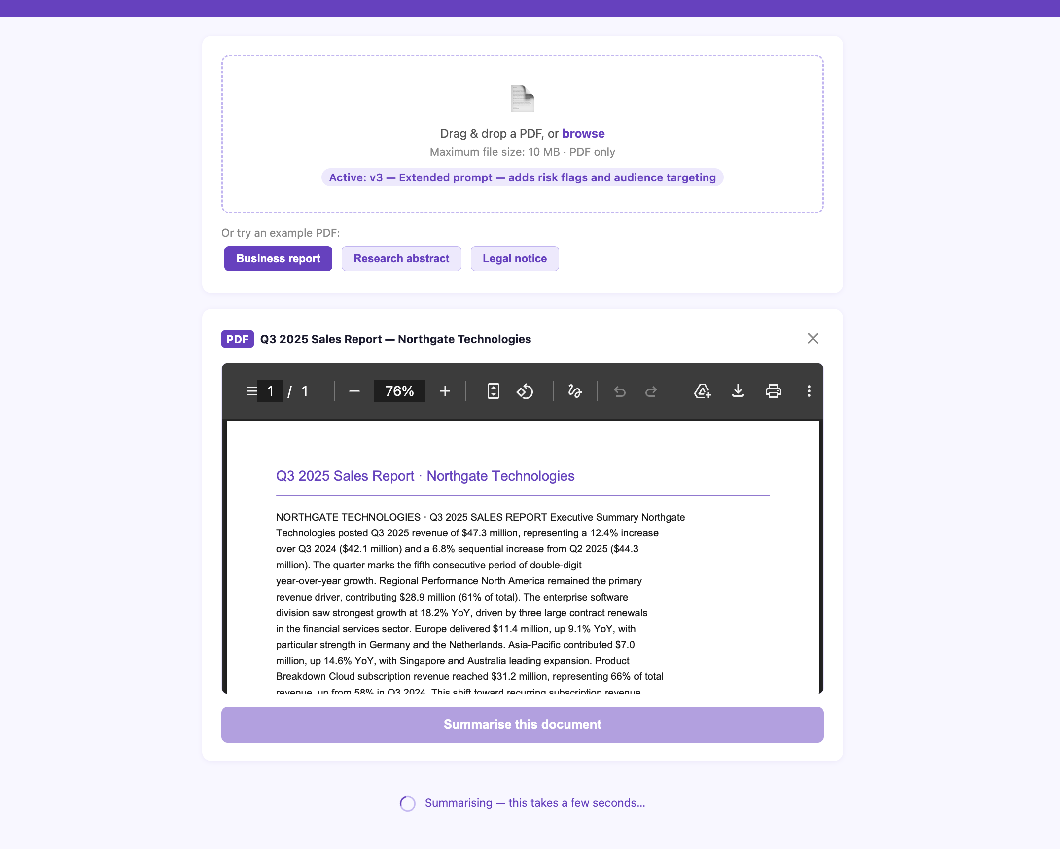 LLM Document Summarizer — LLMOps with Amazon Bedrock screenshot 3
