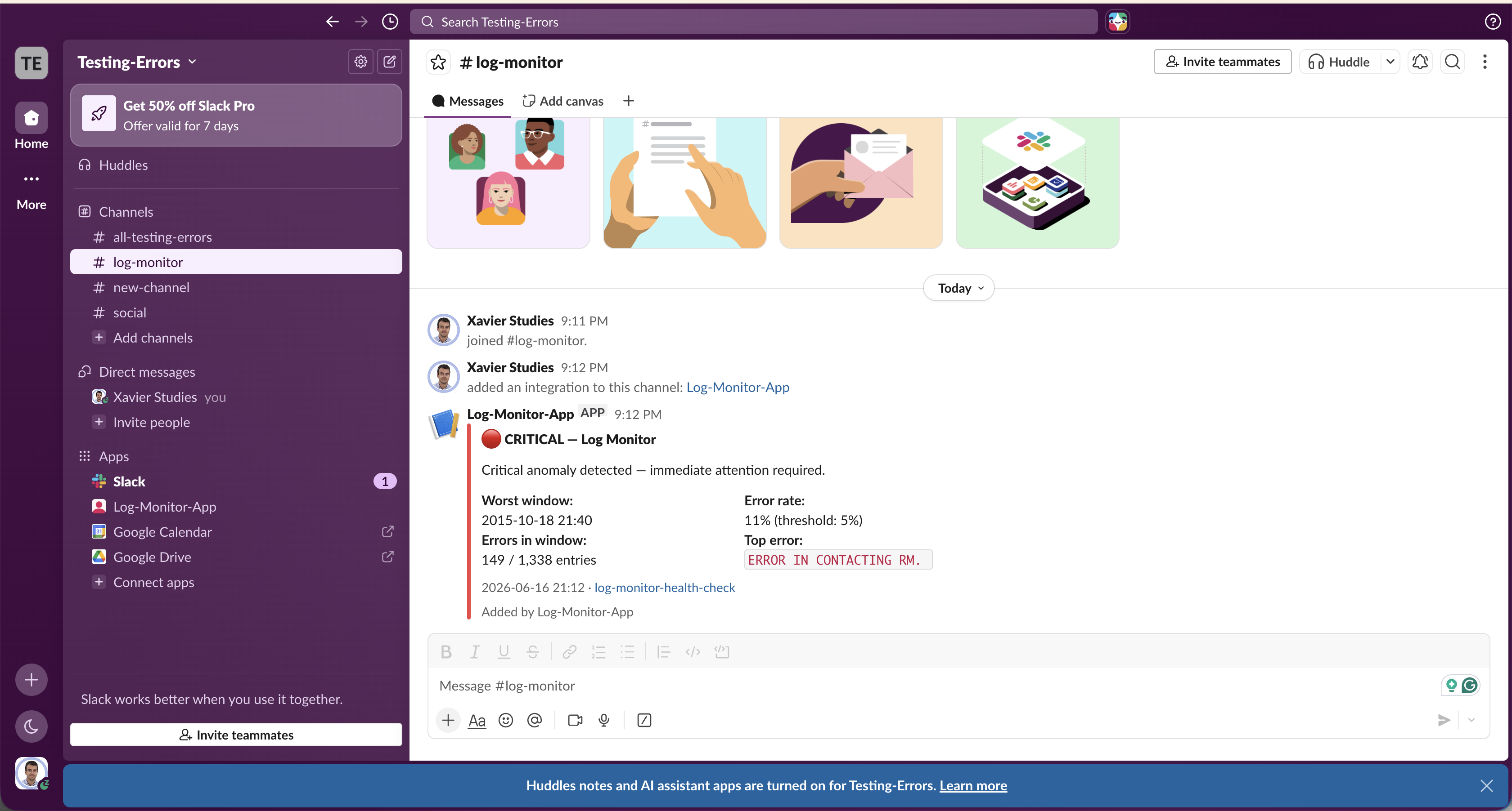 Log Monitor — Health Check & Anomaly Detection screenshot 3